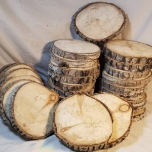 poplar log slices for crafts