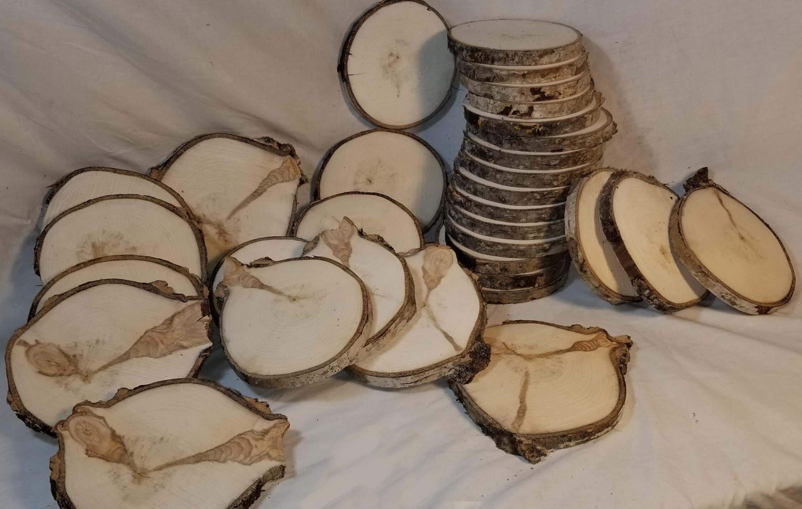 small log slices