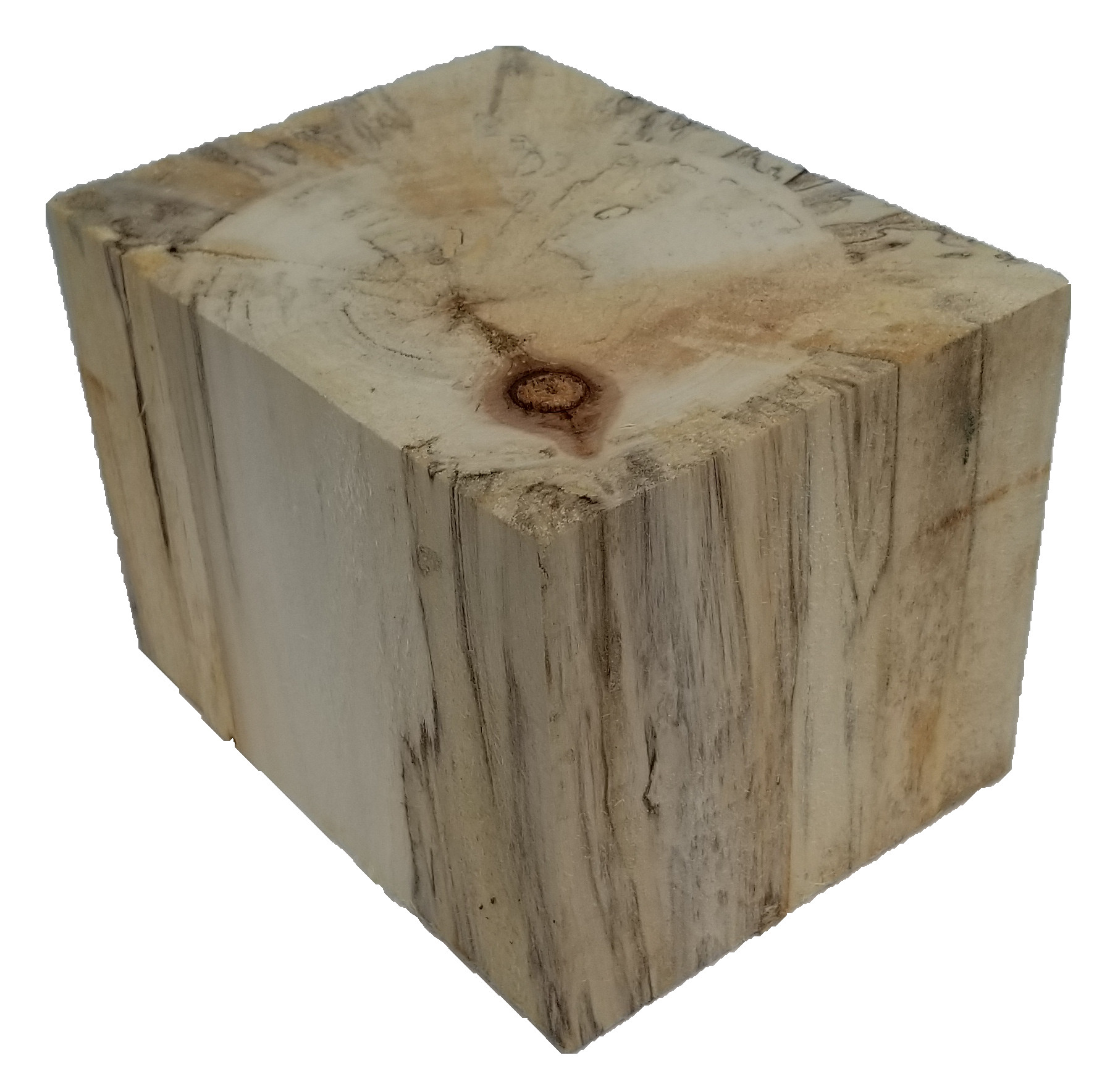 basswood rectangle block for displays. spalted.