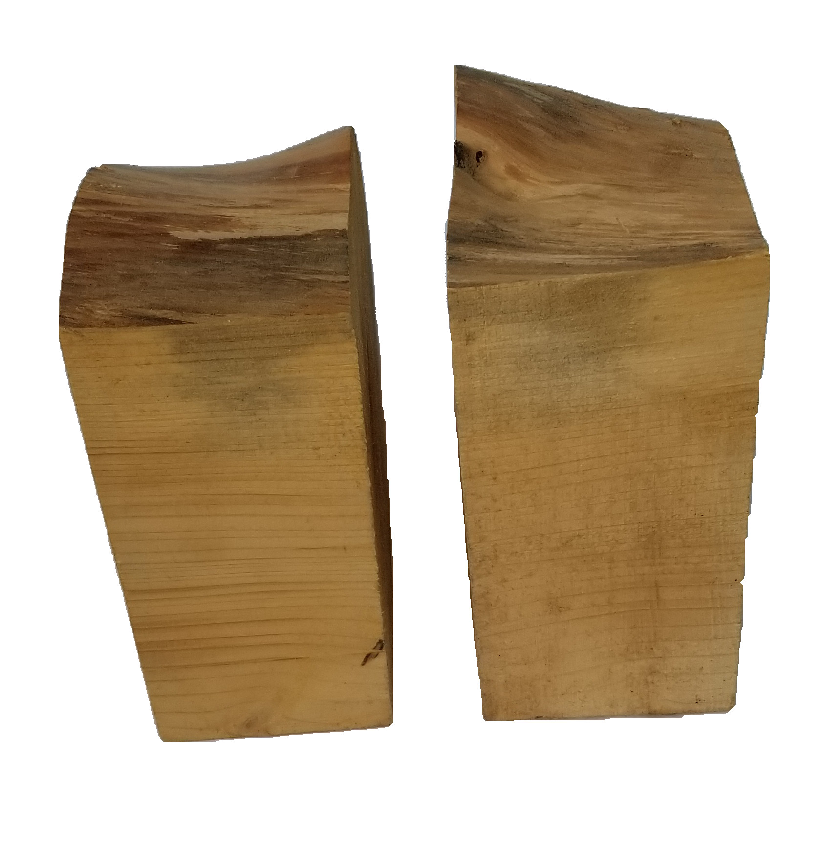Set of Two Quarter Pine Log - Image 3