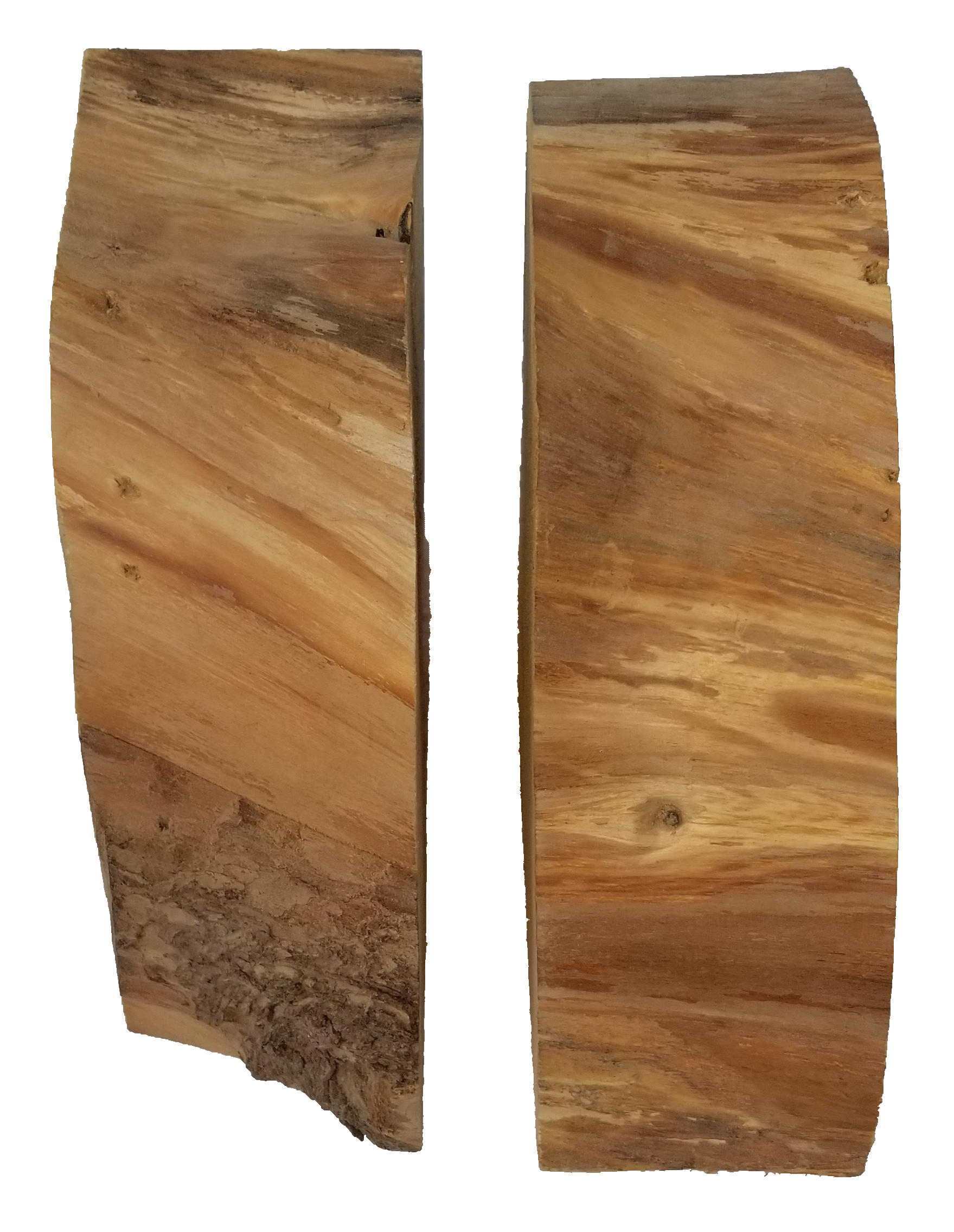 Set of Two Quarter Pine Log - Image 2