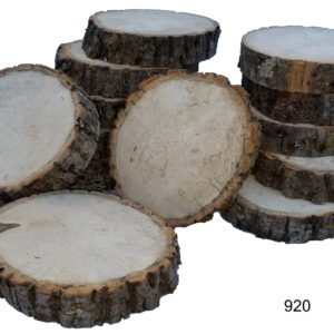Spalted basswood log slices