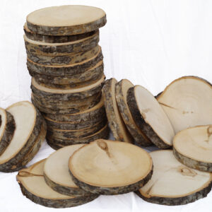 Natural Poplar Log Wood Slices 8 inch